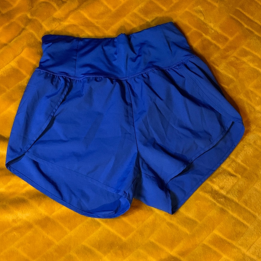 blue workout shorts, size small, like new